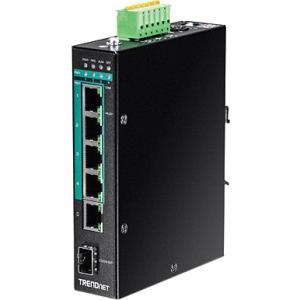 TRENDnet 6-Port Hardened Industrial Gigabit PoE+ Layer 2 Managed DIN-Rail Switch TI-PG541i