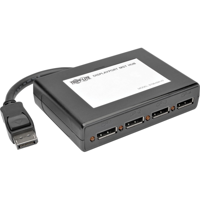 Tripp Lite 4-Port DisplayPort 1.2 Multi-Stream Transport (MST) Hub,3840 x 2160(4K x 2K) UHD B156