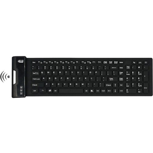 Adesso SlimTouch 2200 - Wireless Waterproof Antimicrobial Compact Keyboard WKB-2200UB