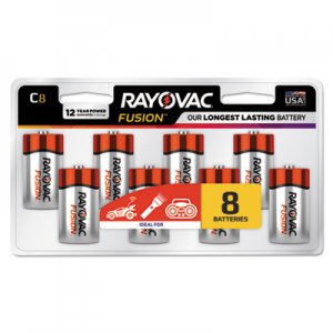 Rayovac Fusion Advanced Alkaline Batteries, C, 8/Pack RAY8148LTFUSK 8148LTFUSK