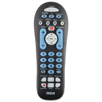 RCA Big Button Three-Device Universal Remote, Black VOXRCR313BE RCR313BE