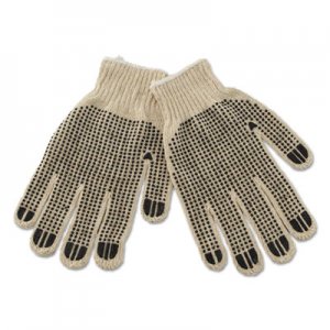 Boardwalk PVC-Dotted String Knit Gloves, Large, Dozen BWK792