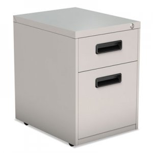 Alera Two-Drawer Metal Pedestal File, 14 7/8w x 19 1/8d x 21 3/4h, Light Gray ALEPABFLG