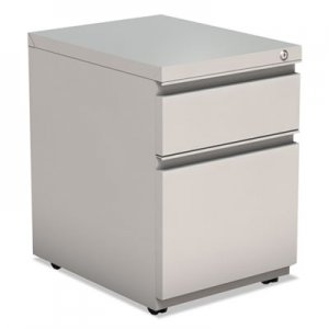 Alera 2-Drawer Metal Pedestal Box File w/Full Length Pull, 14 7/8w x 19 1/8d, Lt Gray