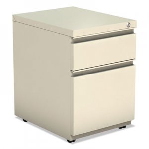 Alera Two-Drawer Metal Pedestal Box File w/Full Length Pull, 14 7/8w x 19 1/8d, Putty ALEPBBFPY