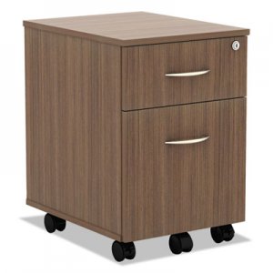 Alera Valencia Series Mobile Box/File Pedestal, 14 7/8 x 19 1/8 x 22 7/8, Walnut ALEVABFWA