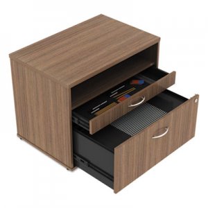 Alera Open Office Series Low File Cabinet Credenza, 29 1/2x19 1/8x22 7/8,Walnut ALELS583020WA LS583020WA