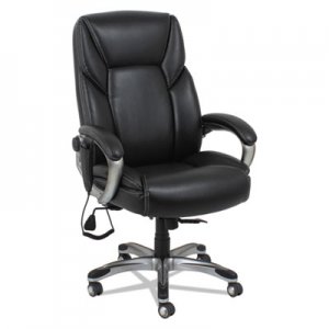 Alera Shiatsu Heated Massage Chair, Black, Silver Base ALESH7119