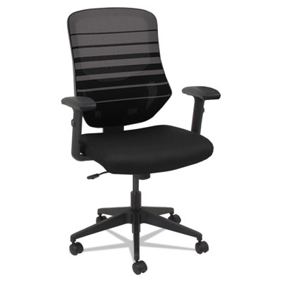 Alera Embre Series Mesh Mid-Back Chair, Black/Taupe ALEEM4254