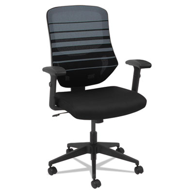 Alera Embre Series Mesh Mid-Back Chair, Black/Blue ALEEM4224