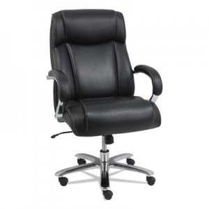 Alera Maxxis Series Big and Tall Leather Chair, Black/Chrome ALEMS4419
