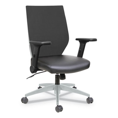 Alera EB-T Series Syncho Mid-Back Flip-Arm Chair, Black/Gray ALEEBT4205
