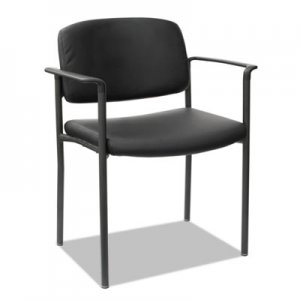Alera Sorrento Series Stacking Guest Chair, Faux Leather, Black, 2/Carton ALEUT6816