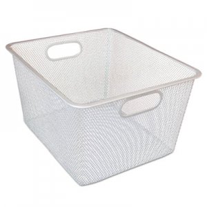 Alera Wire Mesh Nesting Shelving Baskets, 12 x 14 x 7 3/4, Silver, 2/Set ALESW248SV
