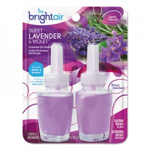 Bright Air Electric Scented Oil Refill, Sweet Lavender/Violet,0.67oz Jar, 2/Pk, 6Pk/Ctn BRI900270 900270