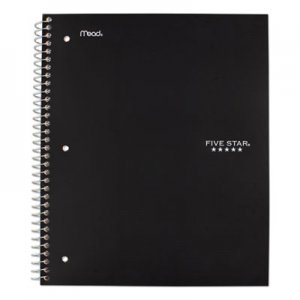 Five Star Wirebound Notebook, College Rule, 11 x 8 1/2, 100 Sheets, Black MEA72057 72057