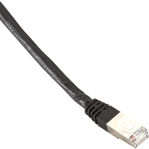 Black Box Cat6 400-MHz, Shielded, Solid Backbone Cable (FTP), Plenum, Black, 7-ft. (2.1-m) EVNSL0273BK-0007