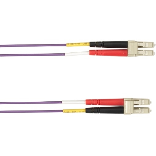 Black Box 15-m, LC-LC, 50-Micron, Multimode, Plenum, Violet Fiber Optic Cable FOCMP50-015M-LCLC-VT