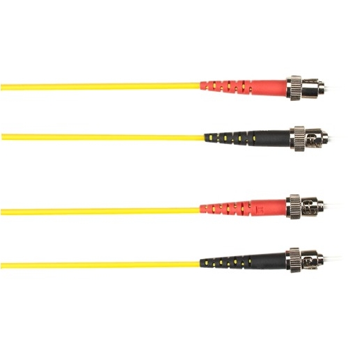 Black Box 8-m, ST-ST, 62.5-Micron, Multimode, Plenum, Yellow Fiber Optic Cable FOCMP62-008M-STST-YL