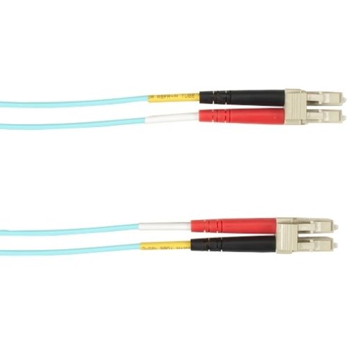 Black Box 5-m, LC-LC, 50-Micron, Multimode, PVC, Aqua Fiber Optic Cable FOCMR50-005M-LCLC-AQ
