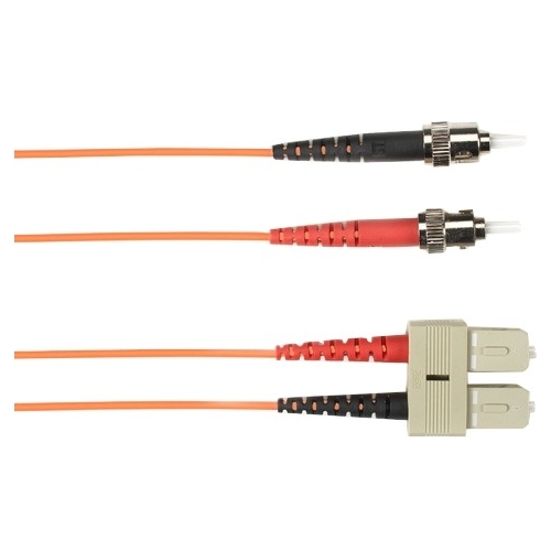 Black Box 2-m, ST-SC, 62.5-Micron, Multimode, PVC, Orange Fiber Optic Cable FOCMR62-002M-STSC-OR