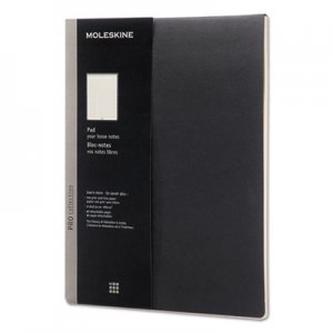 Moleskine Professional Pad, Ruled, 8 1/2 x 11, Black, 96 Sheets HBGPROPADLBK PROPADLBK