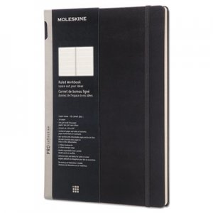 Moleskine Professional Notebook, Workbook, Ruled, 11 3/4 x 8 1/4, Black Cover, 176Sheets HBGPROPFNTB7HBK PROPFNTB7HBK