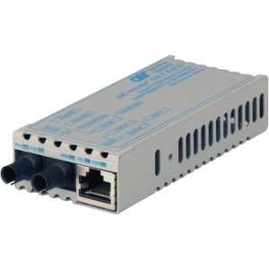 Omnitron Systems miConverter GX/T PoE/D ST Multimode 550m US AC & PoE Powered 1220D-0-01 1220D-0-x