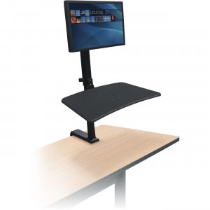 MooreCo Up-Rite Rear Single Monitor Mount Desk Sit/Stand Workstation 91113