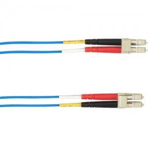 Black Box 2-m, LC-LC, 50-Micron, Multimode, Plenum, Blue Fiber Optic Cable FOCMP50-002M-LCLC-BL