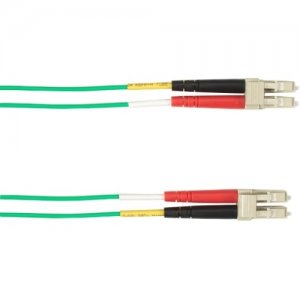 Black Box 3-m, LC-LC, 50-Micron, Multimode, Plenum, Green Fiber Optic Cable FOCMP50-003M-LCLC-GN