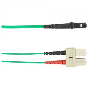 Black Box 2-m, SC-MTRJ, 62.5-Micron, Multimode, Plenum, Green Fiber Optic Cable FOCMP62-002M-SCMT-GN