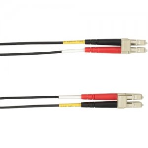 Black Box 1-m, LC-LC, 50-Micron, Multimode, PVC, Black Fiber Optic Cable FOCMR50-001M-LCLC-BK