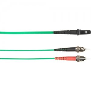 Black Box 1-m, ST-MTRJ, 50-Micron, Multimode, PVC, Green Fiber Optic Cable FOCMR50-001M-STMT-GN
