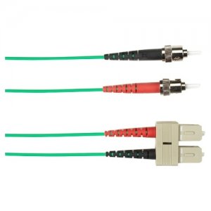 Black Box 2-m, ST-SC, 50-Micron, Multimode, PVC, Green Fiber Optic Cable FOCMR50-002M-STSC-GN