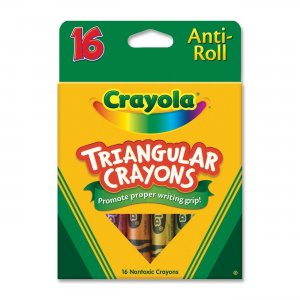 Crayola Triangular Anti-roll Crayons 52-4016 CYO524016