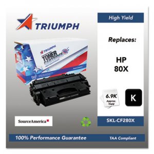 Triumph 751000NSH1319 Remanufactured CF280X (80X) High-Yield Toner, Black SKLCF280X SKL-CF280X