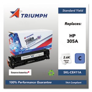 Triumph 751000NSH1285 Remanufactured CE411A (305A) Toner, Cyan SKLCE411A SKL-CE411A