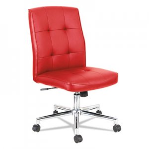 Alera Slimline Swivel/Tilt Task Chair, Red with Chrome Base ALENT4936 OIFNT4936