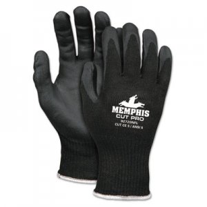 MCR Safety Cut Pro 92720NF Gloves, Large, Black, HPPE/Nitrile Foam CRW92720NFL 92720NFL