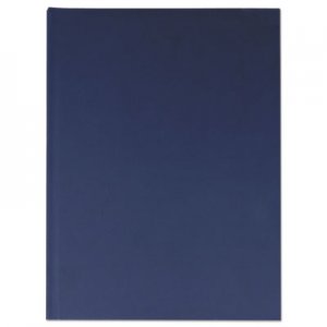 Genpak Casebound Hardcover Notebook, 10 1/4 x 7 5/8, Dark Blue Linen UNV66352