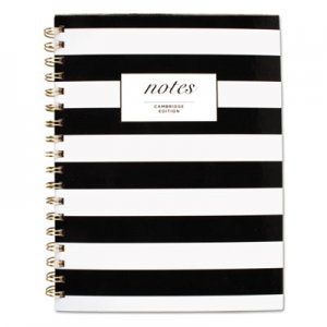Cambridge Black & White Striped Hardcover Notebook, 9 1/2 x 7, 80 Sheets MEA59012 59012