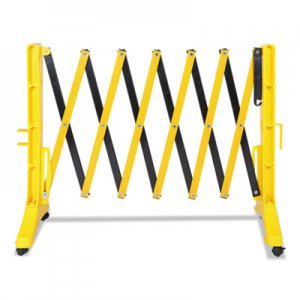 Tatco Expandable Plastic Barrier Gate, 13" x 16 1/2" - 138" x 41", Yellow/Black TCO25940 25940