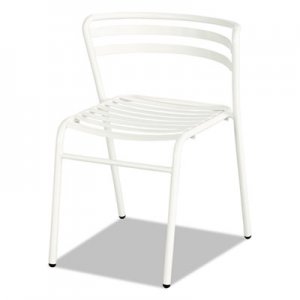 Safco CoGo Steel Outdoor/Indoor Stack Chair, White, 2/Carton SAF4360WH 4360WH