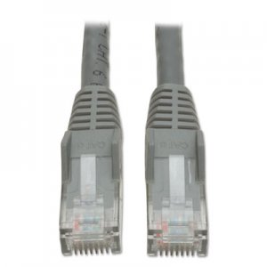 Tripp Lite CAT6 Snagless Molded Patch Cable, 10 ft, Gray TRPN201010GY N201-010-GY