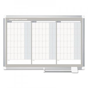 MasterVision Magnetic Dry Erase Calendar Board, 36 x 24, Silver Aluminum Frame BVCGA03204830 GA03204830