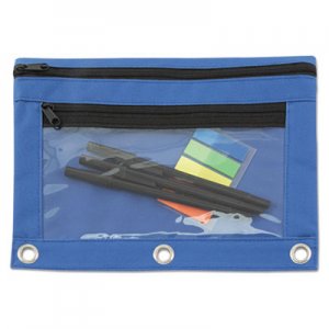 Advantus Binder Pouch with PVC Pocket, 9 1/2 x 7, Blue, 6/Pack AVT94038 94038