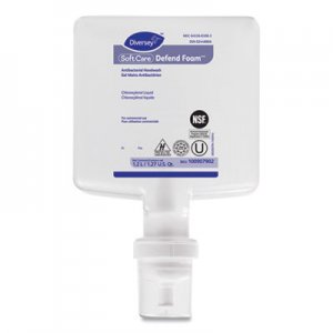 Diversey Soft Care Defend Foam Handwash, Fragrance-Free, 1.2 L Refill, 6/Carton DVO100907902 100907902