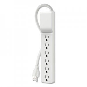 Belkin Home/Office Surge Protector, 6 Outlets, 10 ft Cord, 720 Joules, White BLKBE10600010 BE106000-10