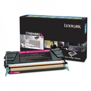 Lexmark C748H1MG High-Yield Toner, 10000 Page-Yield, Magenta, TAA Compliant LEXC748H4MG C748H4MG